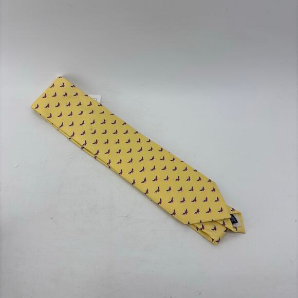 Vineyard Vines Men's Neck Tie American Energy Yellow Silk USA - Picture 6 of 11
